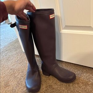 Hunter Dark Purple Tall Boots